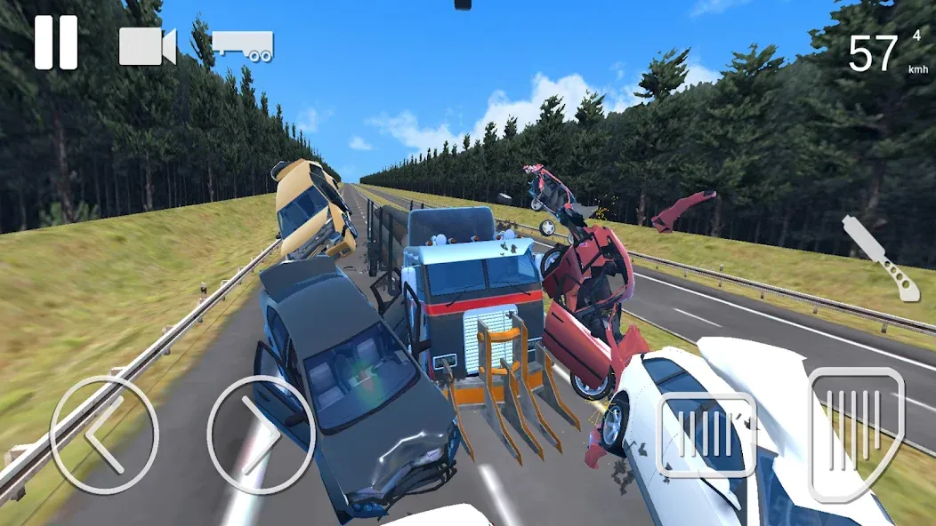 Truck Crash Simulator Accident (Симулятор ДТП с грузовиком)  [МОД Unlocked] Screenshot 2