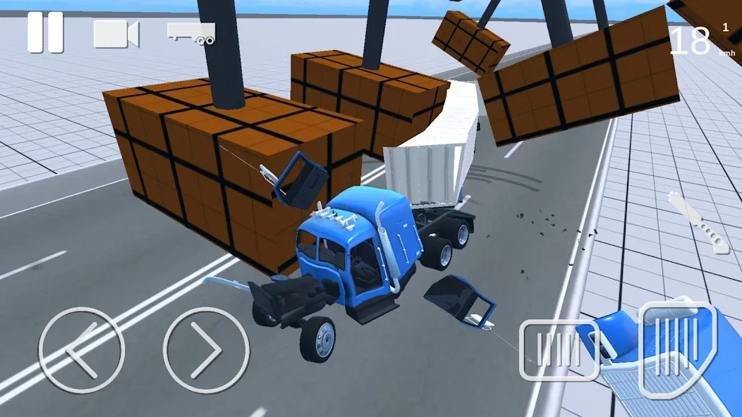 Truck Crash Simulator Accident (Симулятор ДТП с грузовиком)  [МОД Unlocked] Screenshot 3