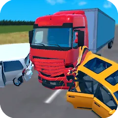 Взломанная Truck Crash Simulator Accident (Симулятор ДТП с грузовиком)  [МОД Unlocked] - стабильная версия apk на Андроид