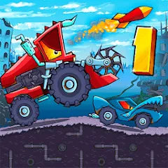 Скачать взломанную Car Eats Car - Apocalypse Race (Кар Итс Кар)  [МОД Меню] - последняя версия apk на Андроид