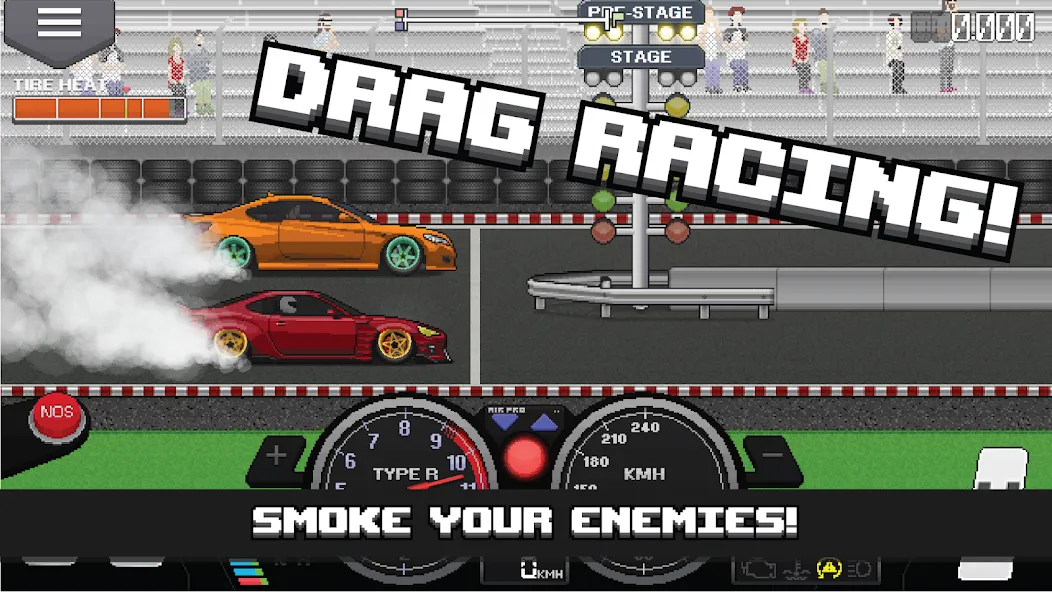 Pixel Car Racer (Пиксельный гоночный автомобиль)  [МОД Все открыто] Screenshot 1