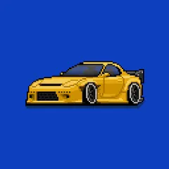 Скачать взломанную Pixel Car Racer (Пиксельный гоночный автомобиль)  [МОД Все открыто] - последняя версия apk на Андроид