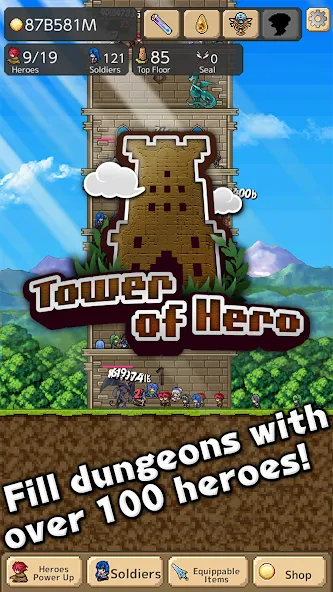 Tower of Hero (Тауэр оф Хиро)  [МОД Mega Pack] Screenshot 1