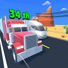 Взломанная Idle Truck Racing : Cybertruck (Айдл Трак Рейсинг)  [МОД Mega Pack] - последняя версия apk на Андроид