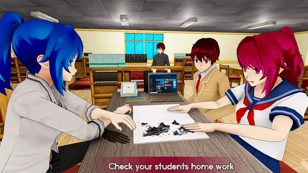 Anime Girl School Teacher 3D  [МОД Unlimited Money] Screenshot 5