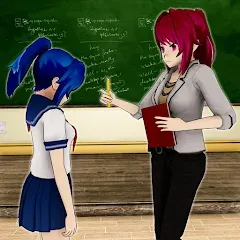 Взломанная Anime Girl School Teacher 3D  [МОД Unlimited Money] - стабильная версия apk на Андроид