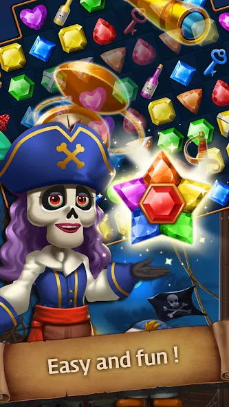 Jewels Ghost Ship: jewel games (Джуэлз Гост Шип)  [МОД Бесконечные монеты] Screenshot 3