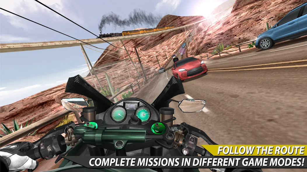 Moto Rider In Traffic (Мото Райдер в Трафике)  [МОД Бесконечные монеты] Screenshot 1