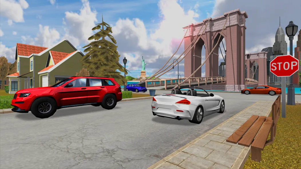 Car Driving Simulator: NY (Симулятор вождения автомобиля)  [МОД Бесконечные монеты] Screenshot 5