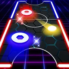 Скачать взломанную Air Hockey Glow HD Ultimate 2D (Эйр)  [МОД Бесконечные деньги] - полная версия apk на Андроид