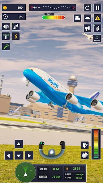 Airplane Game Flight Simulator  [МОД Много денег] Screenshot 1