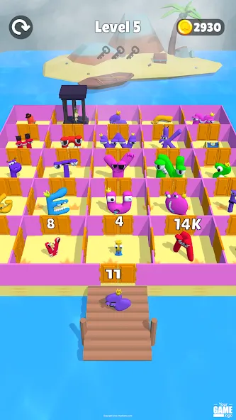 Alphabet Battle: Room Maze (Алфавит батл)  [МОД Бесконечные деньги] Screenshot 4