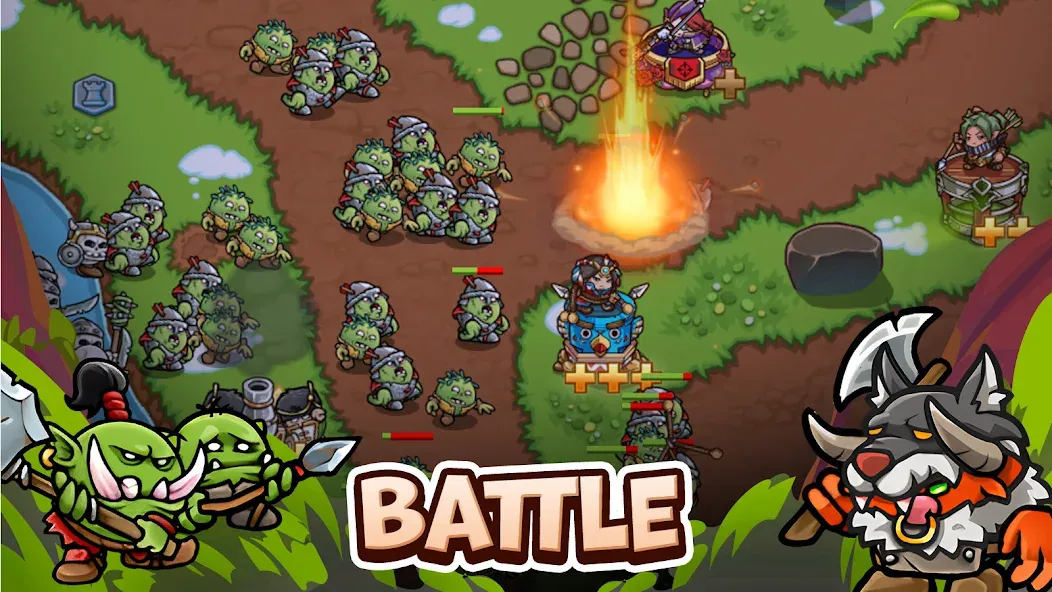 Crazy Defense Heroes - TD Game (Крейзи Дефенс Хероес)  [МОД Меню] Screenshot 2