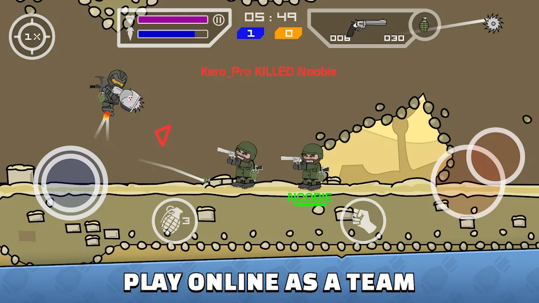 Mini Militia - War.io (Мини Милития)  [МОД Бесконечные монеты] Screenshot 1