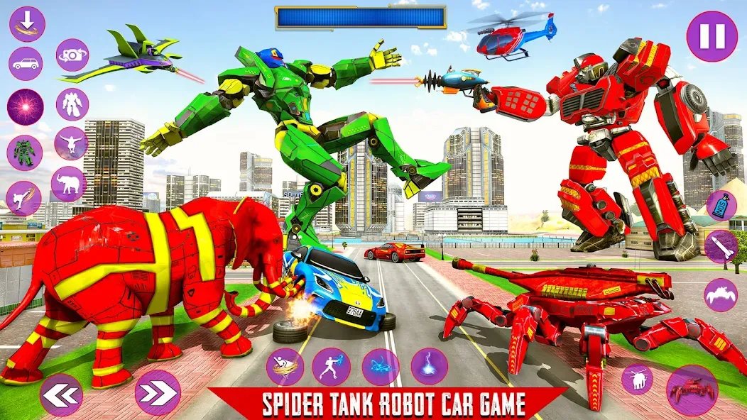 Spider Mech Wars - Robot Game  [МОД Много денег] Screenshot 5