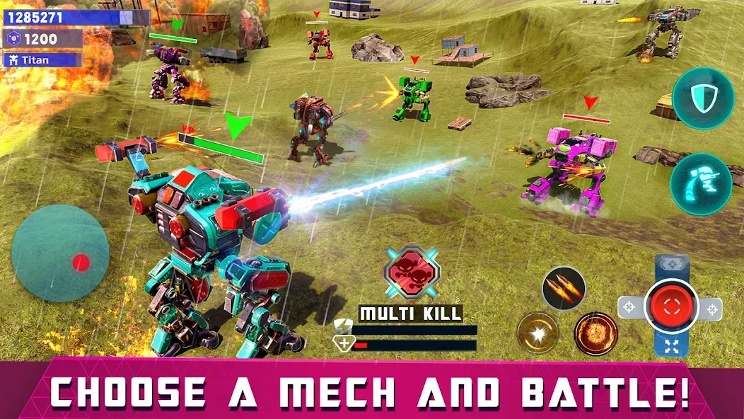 Mech Robot Wars - Multi Robot  [МОД Бесконечные монеты] Screenshot 2