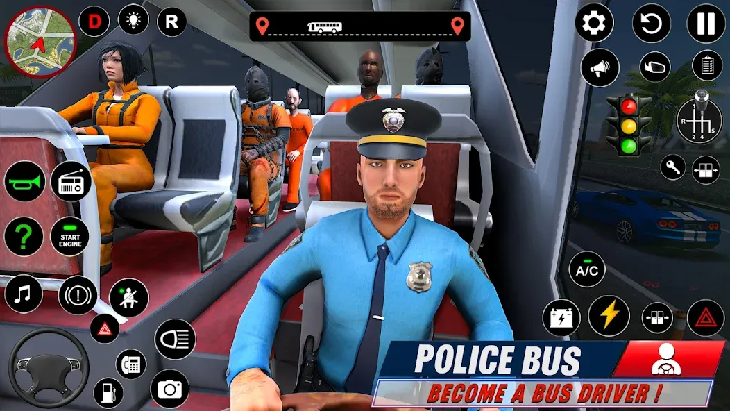 Police Bus Simulator Bus Games  [МОД Меню] Screenshot 3