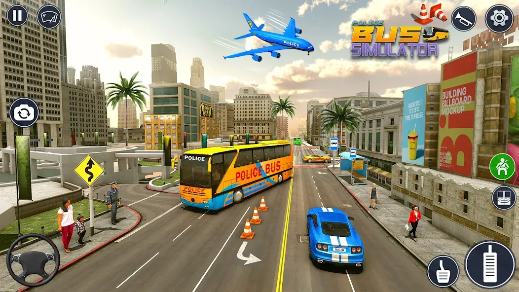 Police Bus Simulator Bus Games  [МОД Меню] Screenshot 4