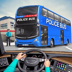 Скачать взломанную Police Bus Simulator Bus Games  [МОД Меню] - полная версия apk на Андроид