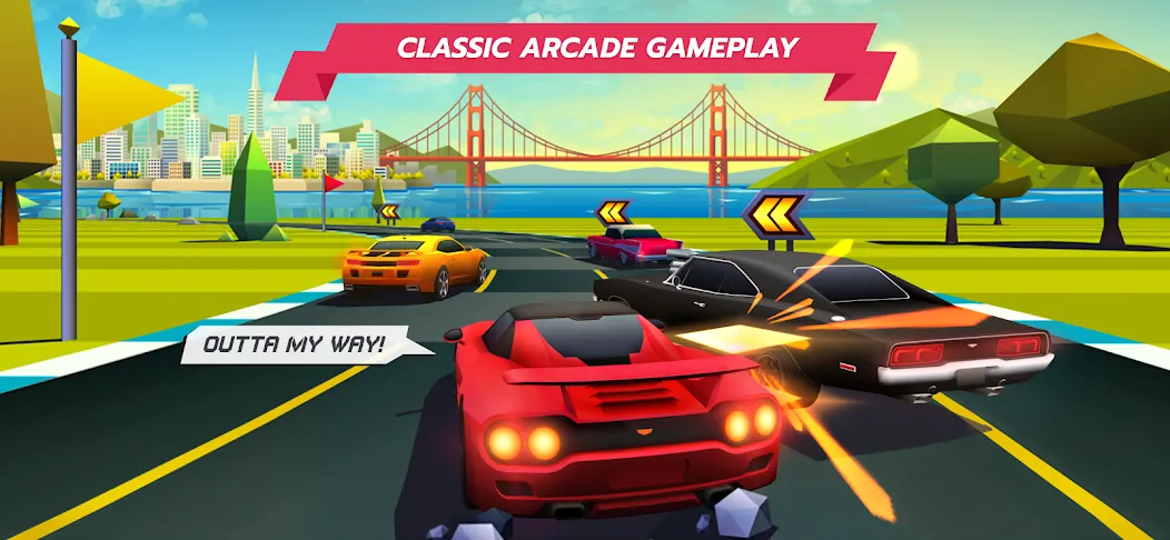 Horizon Chase – Arcade Racing (Хорайзон Чейс)  [МОД Бесконечные деньги] Screenshot 1