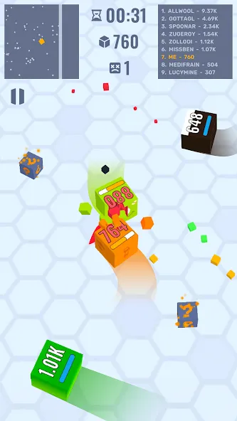 Cube Zone io  [МОД Бесконечные монеты] Screenshot 2