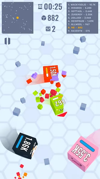 Cube Zone io  [МОД Бесконечные монеты] Screenshot 3