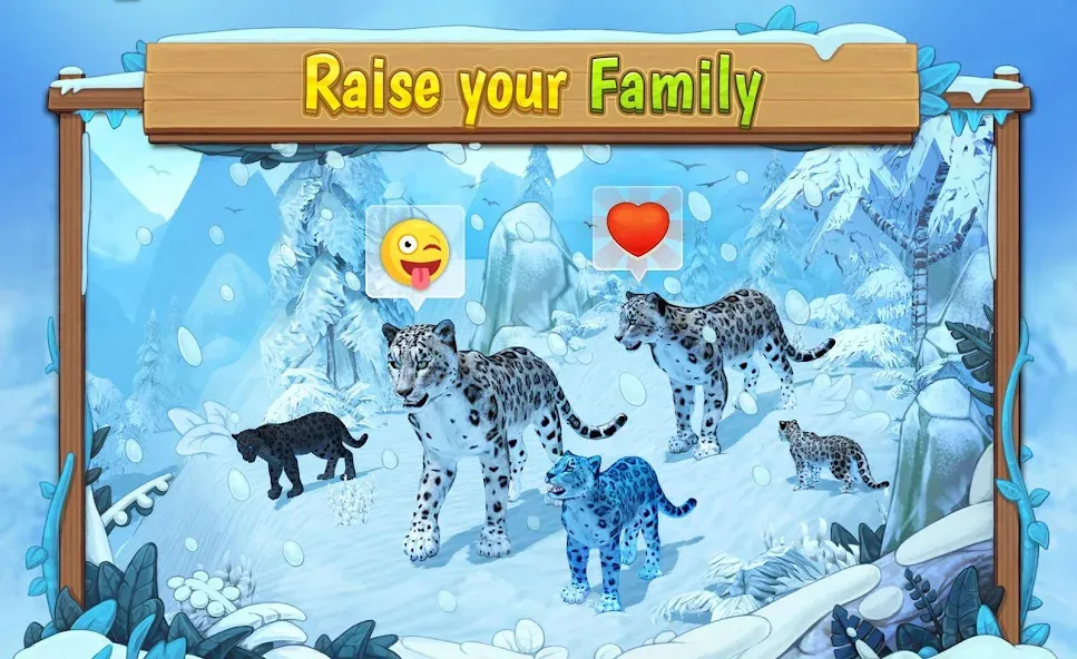 Snow Leopard Family Sim Online  [МОД Mega Pack] Screenshot 1