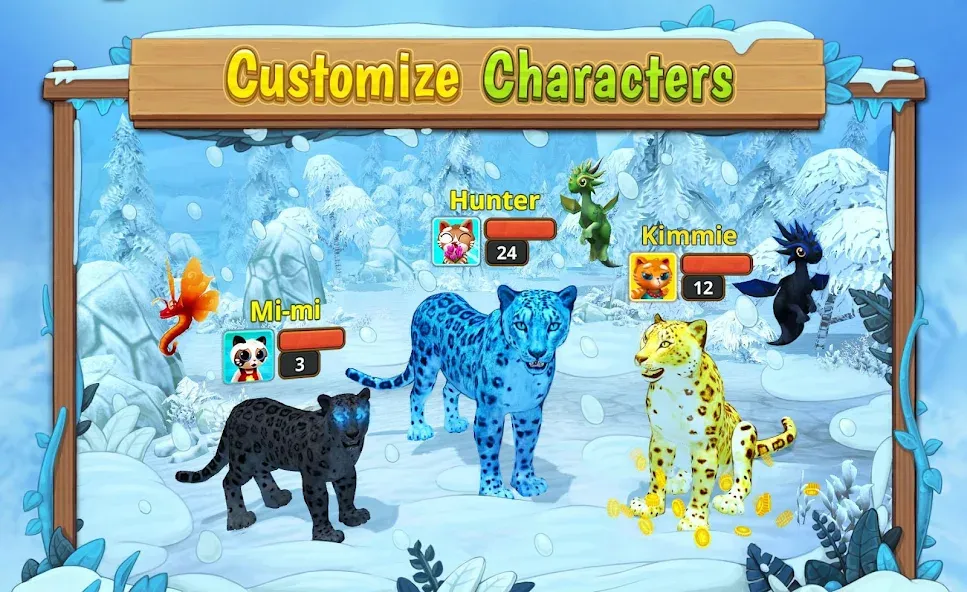 Snow Leopard Family Sim Online  [МОД Mega Pack] Screenshot 2