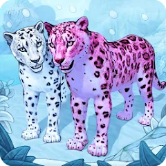 Взломанная Snow Leopard Family Sim Online  [МОД Mega Pack] - полная версия apk на Андроид