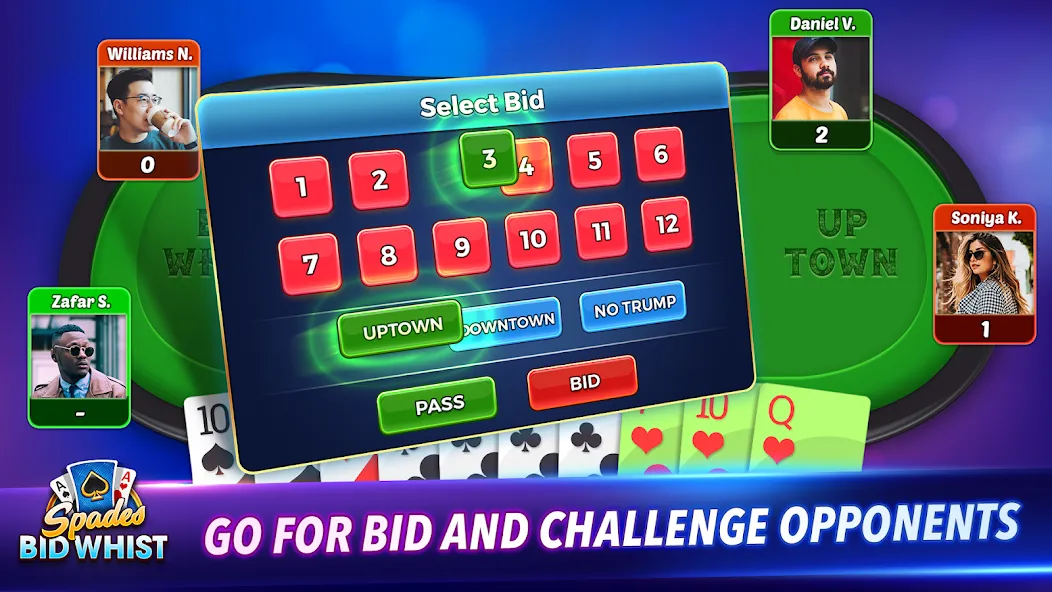 Spades: Bid Whist Classic Game (Бид Вист Классик)  [МОД Бесконечные деньги] Screenshot 5