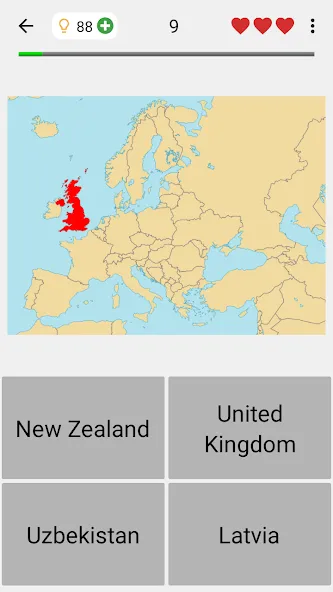 Maps of All Countries Geo-Quiz  [МОД Unlimited Money] Screenshot 1