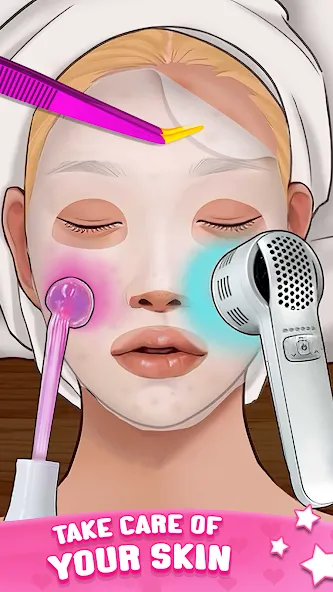 ASMR Doctor Game: Makeup Salon (АСМР автономная сенсорная меридиональная реакция)  [МОД Menu] Screenshot 4