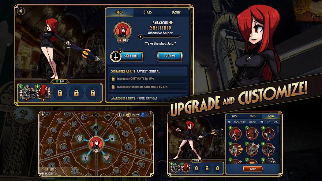 Skullgirls: Fighting RPG (Скулгрлз)  [МОД Меню] Screenshot 4