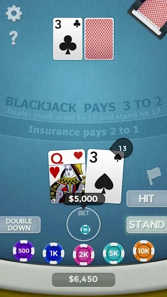 Blackjack 21  [МОД Много монет] Screenshot 1