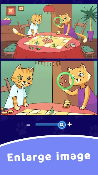 Find Differences: Cute Cats  [МОД Меню] Screenshot 4