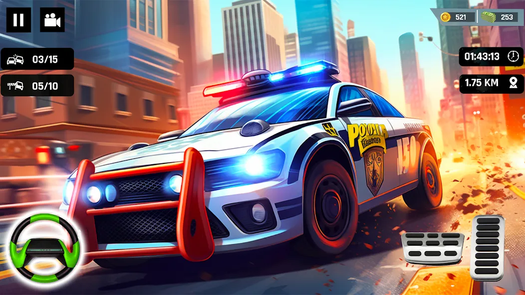 Police Car Kids Driving Game (Кидс Полис Геймс)  [МОД Бесконечные монеты] Screenshot 5