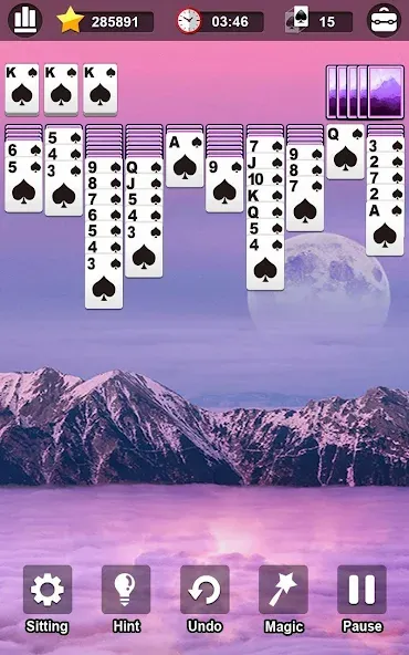 Spider Solitaire  [МОД Бесконечные монеты] Screenshot 2