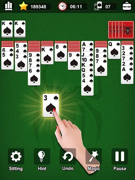 Spider Solitaire  [МОД Бесконечные монеты] Screenshot 5