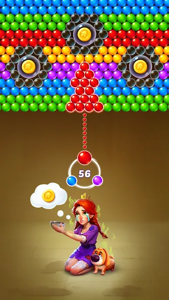 Bubble Shooter Kingdom  [МОД Все открыто] Screenshot 1