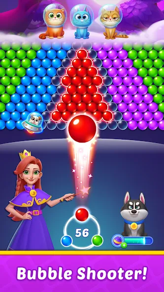 Bubble Shooter Kingdom  [МОД Все открыто] Screenshot 2