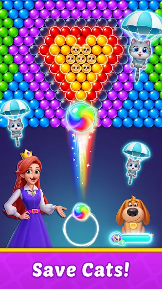 Bubble Shooter Kingdom  [МОД Все открыто] Screenshot 4