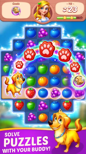 Fruit Diary - Match 3 Games  [МОД Unlimited Money] Screenshot 4