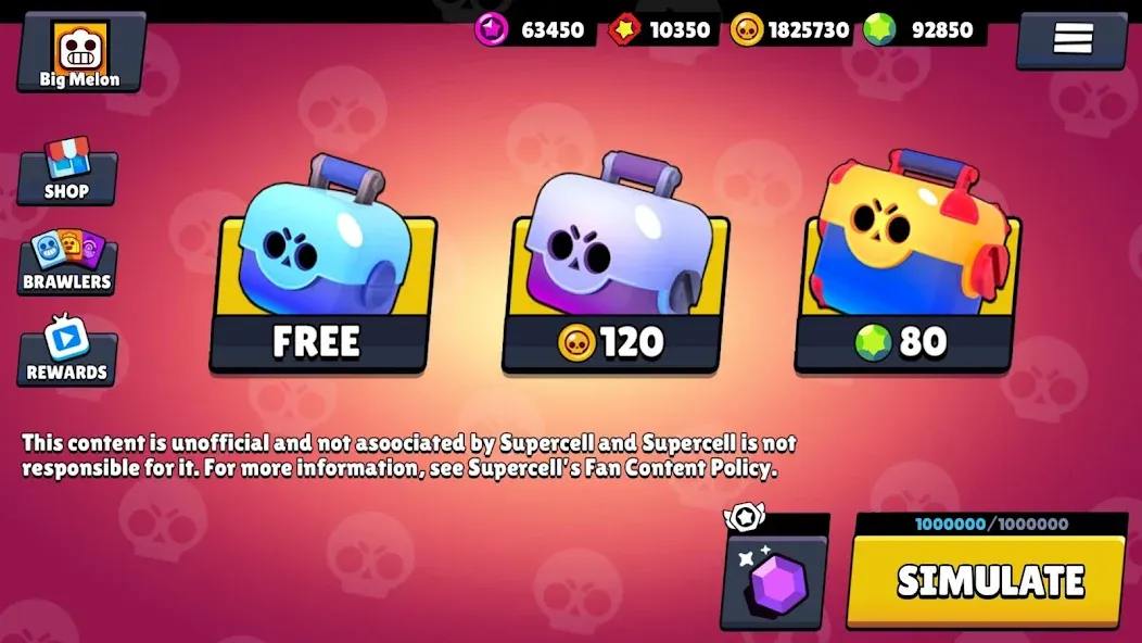 Box Simulator for Brawl Stars  [МОД Много денег] Screenshot 1