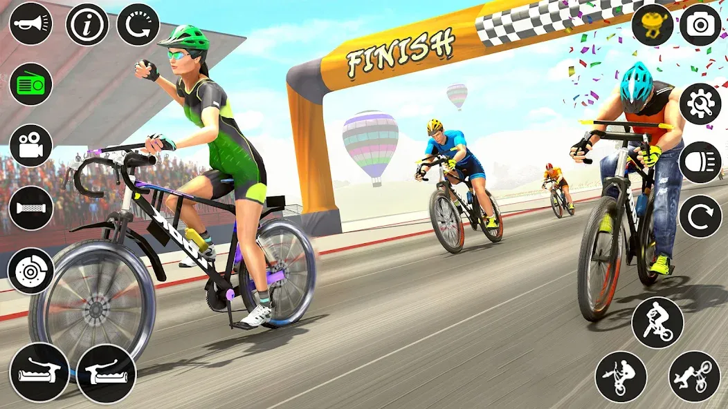 BMX Cycle Race 3d Cycle Games (гонка на велосипедах 3D игры на велосипеде)  [МОД Mega Pack] Screenshot 4