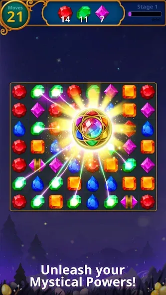 Jewels Magic: Mystery Match3 (Джуэлс Мэджик)  [МОД Бесконечные монеты] Screenshot 2