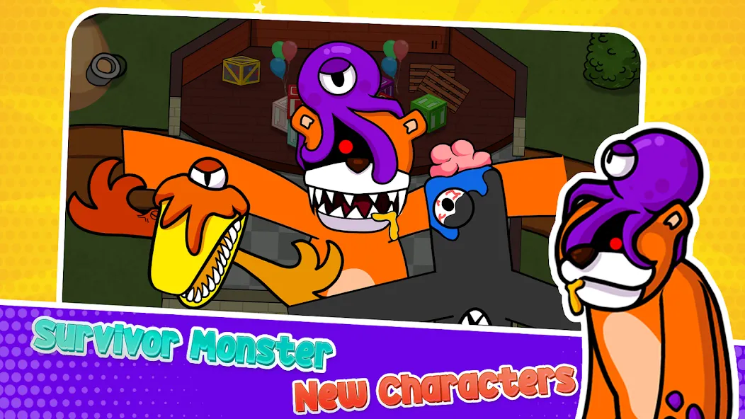 Survivor In Rainbow Monster (Сурвайвер Ин Рейнбоу Монстер)  [МОД Unlimited Money] Screenshot 1