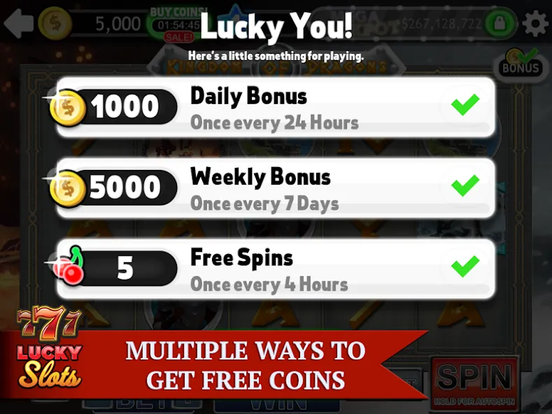 Lucky Slots (Лаки Слотс)  [МОД Unlocked] Screenshot 5