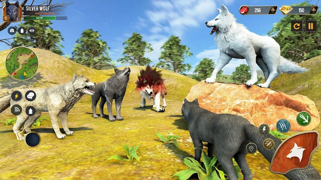 Wild Wolf Simulator Wolf Games  [МОД Много монет] Screenshot 3