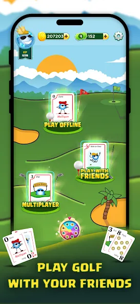 Play Nine: Golf Card Game (Плей Найн)  [МОД Много монет] Screenshot 1