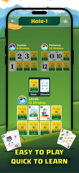 Play Nine: Golf Card Game (Плей Найн)  [МОД Много монет] Screenshot 2